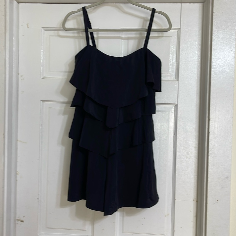 Fit 4 U Black Tiered Ruffle One Piece Size 12